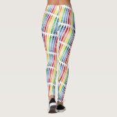 Leggings Crayons arc-en-ciel colorés Motif (Dos)