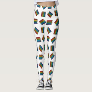Leggings Crayons de couleur arc-en-ciel