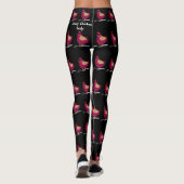 Leggings Crazy Chicken Lady Citation Rose Black Mode (Dos)