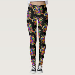 Leggings Crazy Cross Eyed Planarian Worm sur toute l'impres