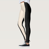 Leggings Cream & Black Stripe Moderne Chic Lounge Salle De  (Gauche)