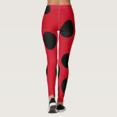 Leggings Création coccinelle rouge et noir (Dos)