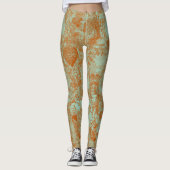 Leggings Création de toile de Paris vert rouille élégant (Devant)