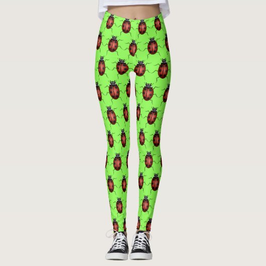 Leggings Création d'insecte coccinelle (Devant)