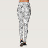 Leggings créatures de point de croix folles (Dos)