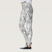 Leggings créatures de point de croix folles (Gauche)