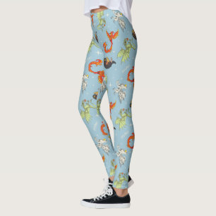 Leggings Créatures Magiques Motif Vintage