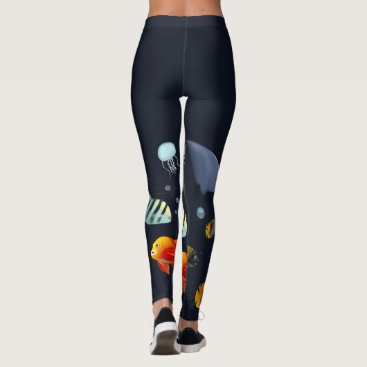 Leggings Créatures marines colorées (Dos)