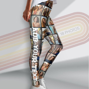Leggings Créer un collage photo personnalisé avec 18 photos