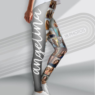 Leggings Créer un collage photo personnalisé avec 18 photos