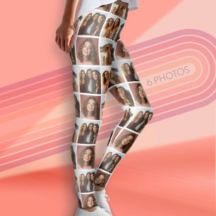 Leggings Créer un collage photo personnalisé avec 6 photos