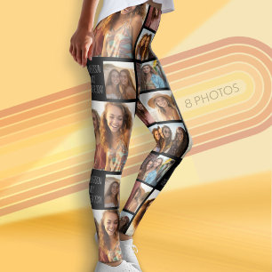 Leggings Créer un collage photo personnalisé avec 8 photos