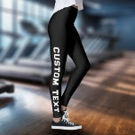 Leggings Créer votre propre texte personnalisé<br><div class="desc">Créez Vos Propres Légendes De Texte Personnalisées.</div>