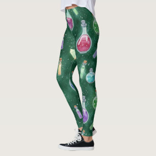 Leggings Créez Vos Propres Potions Magiques Cristaux Verts
