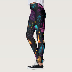 Leggings Créez Vos Propres Symboles Colorés & Crânes Noir