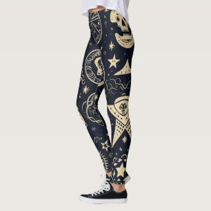 Leggings Créez Vos Propres Symboles Magiques en Or Noir