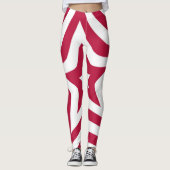 Leggings Créez votre propre Belle couleur rouge blanc Fêtes (Devant)