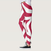 Leggings Créez votre propre Belle couleur rouge blanc Fêtes (Gauche)