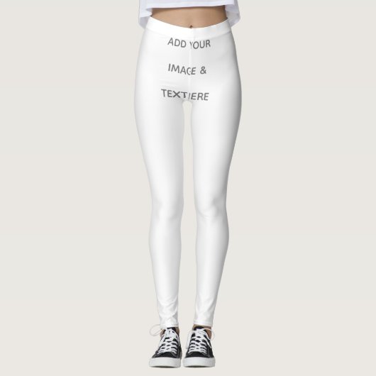 Leggings Créez votre propre blanc  (Devant)