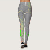 Leggings Créez votre propre couleur de rasta rouge or doré (Dos)