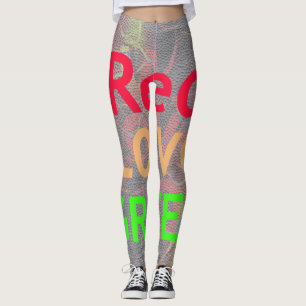 Leggings Créez votre propre couleur de rasta rouge or doré