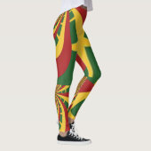 Leggings Créez votre propre design de rasta rouge doré vert (Droite)