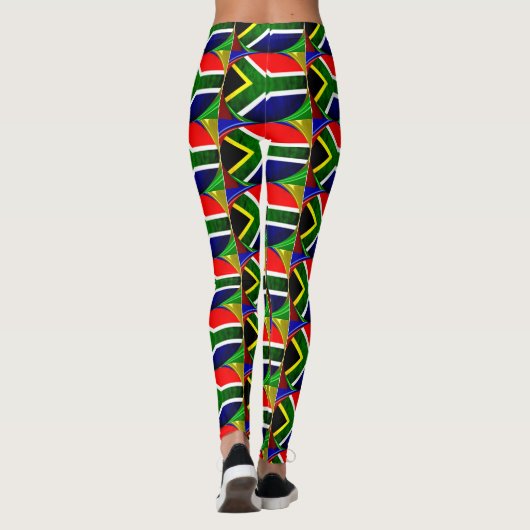 Leggings Créez votre propre impression couleur sud-africain (Dos)