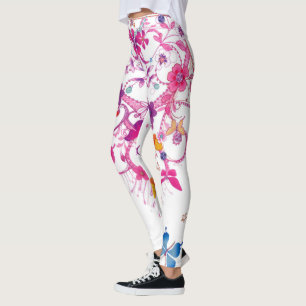 Leggings Créez votre propre Motif de vêtements floraux papi