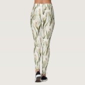 Leggings Crème Blanc Calla Lily Floral (Dos)