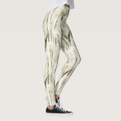 Leggings Crème Blanc Calla Lily Floral (Droite)
