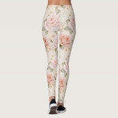 Leggings Crème Blush rose Roses Floral (Dos)