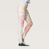 Leggings Crème Brown rose Mandala Bohemian Boho Mode (Droite)