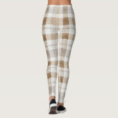 Leggings Crème Brun Gris Rayures (Dos)
