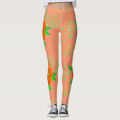 Leggings Crème De Corail Et Orange (Devant)