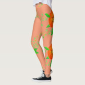 Leggings Crème De Corail Et Orange (Gauche)