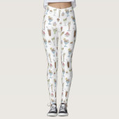 Leggings Crème de glace Sundae Motif blanc (Devant)