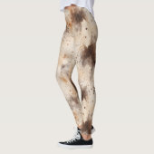 Leggings Crème de pêche Abstraite Brown (Gauche)