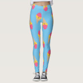 Leggings Crème glacée d'anniversaire (Devant)