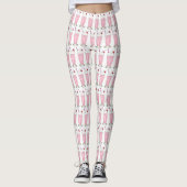 Leggings Crème glacée Shoppe fraise rose Milkshake Foin (Devant)