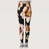Leggings Crème Mascarade Lune Purple Gold Daylilies (Devant)
