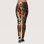 Leggings Crème noire Brown Or de la vache noire (Dos)