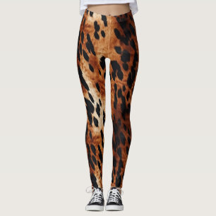 Leggings Crème noire Brown Or de la vache noire