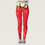 Leggings Crème rouge de la femme de Halloween Superhero (Devant)