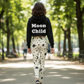 Leggings Crème Soleil Lune Étoiles Célestes