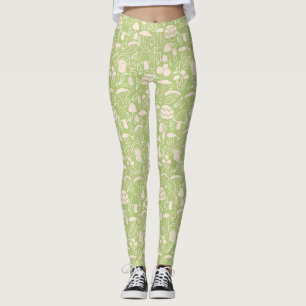 Leggings Crème verte aux champignons