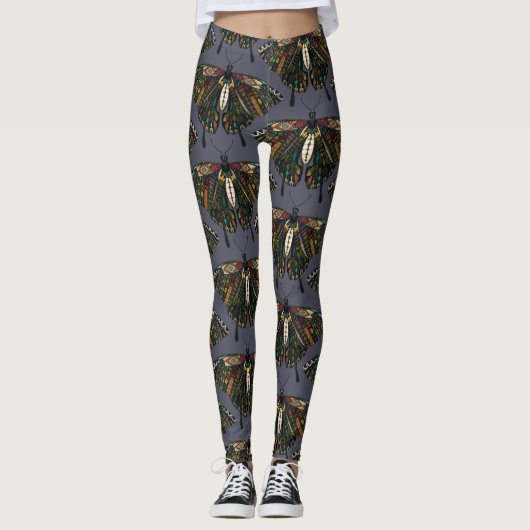 Leggings crépuscule de papillon (Devant)