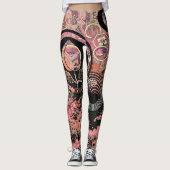 Leggings Crêtes roses dans la tempête (Devant)