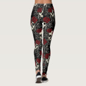 Leggings Crimson Skull Bloom (Dos)