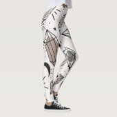 Leggings Cristaux, Lune, Étoiles, Design Chevauché. (Droite)