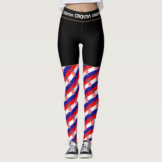 Leggings Croate et Drapeau Croate (Devant)